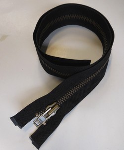 YKK Metal Zipper dividable 8mm/70cm, Black 580